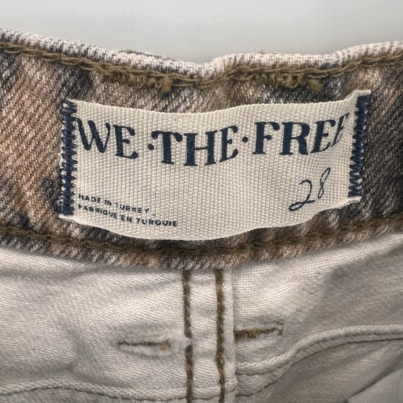Free People We The Free Good Luck Mid-Rise Barrel Jeans Leopard Print Size 28 - Picture 7 of 12